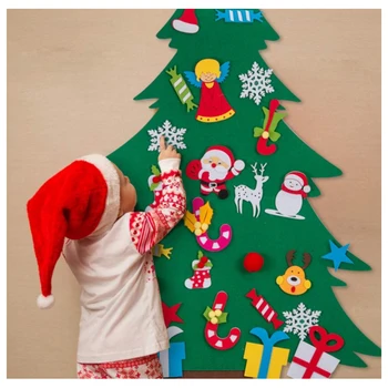 Нови модни бижута с окачване, подарък за Коледа, творческа украса за коледната елха, войлочный принт, висулка във формата на елхи от 29 теми
