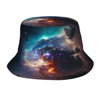 Нови модни шапки-ведерки Рибарски шапки за Жени и Мъже Gorras Лятна Мъглявината С Галактиките Космос Космос