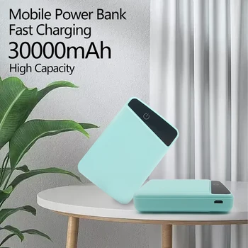 Новият портативен външен батерия с капацитет 30000mAh, бързо зареждане, за преносимо зарядно iPhone Power Bank