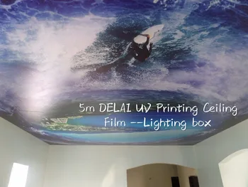 Ново записване, вълна за сърфиране, UV-печат, кремена таванна филм с морска PVC фолио за таван