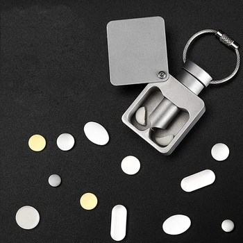 Нож за таблетки от алуминиева сплав, удобен за носене, сплитер за хапчета EDC, калъф за лекарства, контейнер за таблетки, Водоустойчив Запечатана кутия, кутии за съхранение таблетки