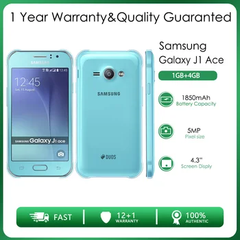 Оригинален Отключени Samsung Galaxy J1 Ace J110 4G 2 Sim 1 GB оперативна памет 4 GB ROM, 5MP 4,3 
