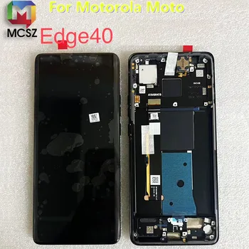 Оригиналът е за Motorola Moto Edge 40 LCD сензорен екран дигитайзер в събирането на Смяна на дисплея на Безплатни инструменти Безплатна доставка