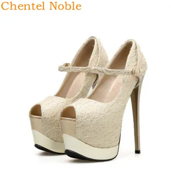Пикантен модната марка Chentel на платформа и висок ток, пролетен дамски луксозна вечерна обувки с катарама за жените, обувки-лодка в два стила
