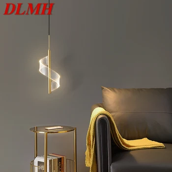 Подвесная полилей DLMH от месинг, 3 цвята, златисто-медни висящи лампи за модерен дом, хол, спалня