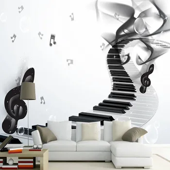 Потребителски 3D тапети Съвременната мода Музикални ноти Стенописи на Абстрактното изкуство на Фона Стикери за стена 3D Самоклеящийся водоустойчив плакат