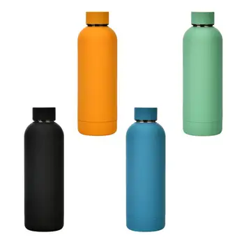 Преносими спортна бутилка за вода, вакуумни чаша, здрава практически вакуумно бутилка обем 500 мл с изолация, термос от неръждаема стомана за къмпинг