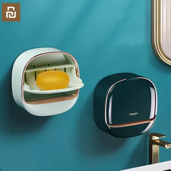 Препарат за съдове Xiaomi Youpin Hayan с панти капак, сливная препарат за съдове, кутия за съхранение собственоръчно сапун, Стенен умивалник за баня