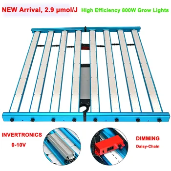 Продажба на едро KingBrite 800W 8 Bars LED Grow Light САМ LM301H Комплекти Осветление mix 660nm UV IR Quantum Bar
