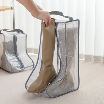 Прозрачната Чанта за съхранение на Обувки, прахоустойчив калъф от PVC, устойчиви на вода Обувки, защитени от мухъл, Защитен калъф за обувки за пътуване