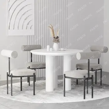 Проста маса за хранене, стол, лесен луксозен стол, домакински стол с облегалка, скандинавски маса за хранене, стол, творчески хотел, кафе-сладкарница с мляко и чай, магазин за почивка