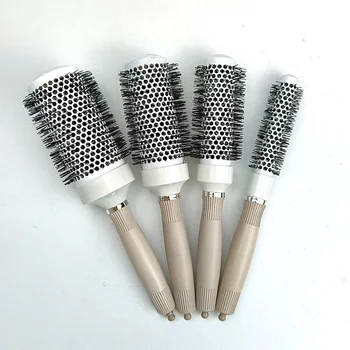 Професионални Салонные Инструменти за Полагане на Кръгла гребен за коса, фризьорски салон четка маша за коса, керамична гребенка