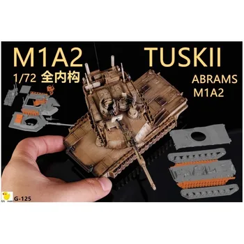 Пълна вътрешната структура на САЩ 1/72 на основния боен танк M1A2 танк ТУСК II смола бяла форма на 3D печат модел играчки жена, възраст 14 + години