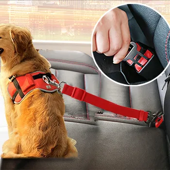Регулируем Колан за кучета, Разтегателен Колан на столче за кола за домашни любимци, Колан, кабели, колан за безопасност, Обтегач за теглене, Аксесоари за кучета