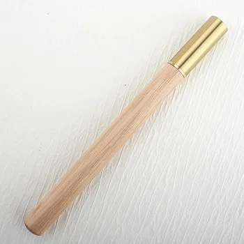 Реколта химикалка писалка с дървен корпус, латунная химикалка химикалка с метална капачка, химикалка химикалка, канцеларски материали, ученически бизнес подаръци