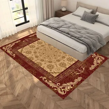 Рийз Кадифе Къса флисовые килими за хол, килими за спални, европейски Ретро модел под формата на цветя шипове, нощни диван, постелки за пода