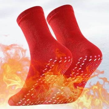 Самонагревающиеся чорапи, чорапи за здравето, зимни Топли минерални къси чорапи, Улични топли анти-студени Унисекс, ежедневни чорапи за магнитотерапии