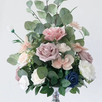Сватбена ръководство Имитация на цветен букет Цветя Романтична вечеря маса за Хранене Директен доставка