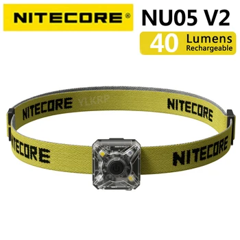 Сигналната лампа на NITECORE NU05 V2 с 40 люменами, поддържа зареждане чрез USB