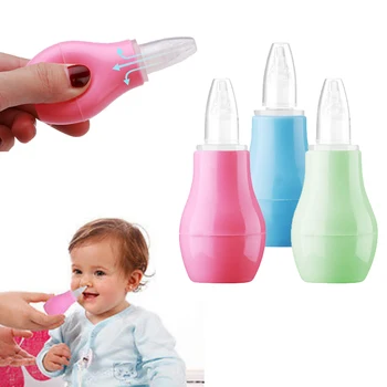 Силиконово ръководство за грижа за детето, силикон назален аспиратор, устройство за отсасывания от носа при бебета / средство за почистване на студен носа, сигурен нетоксичен