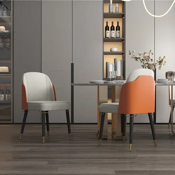 Скандинавските кожени столове за хол мебели за хола Лесно лукс лекота единична разтегателен диван-фотьойл домакински стол с облегалка