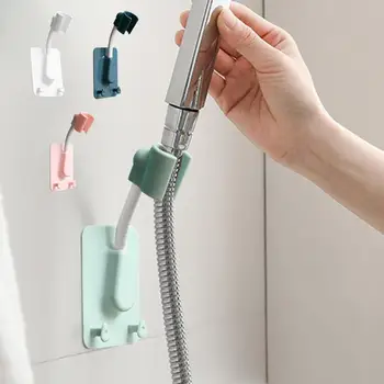 Скоби за стенен монтаж на душ в банята с възможност за регулиране на 360 °, не оставят лепкави следи, скоба за рейки за душата, държач на накрайник за душ в банята