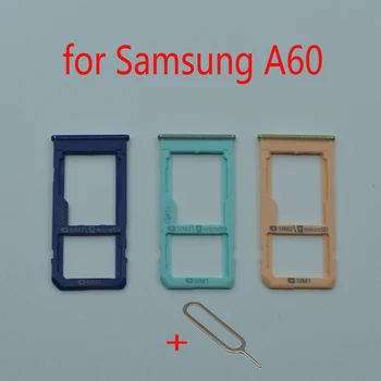 Слот за тавата за SIM-карти Samsung Galaxy A60 A6060 Оригиналния притежател на адаптер за мобилен телефон, Micro SD, аксесоари