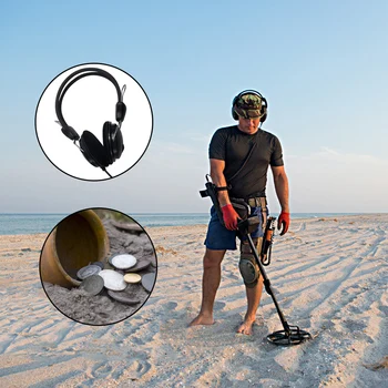 Слушалки с микрофон, слушалки в ушите, стерео слушалки, порт, 3,5 мм, слушалки с кабел за промишлени метал детектор, преносим