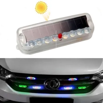 Слънчевата led лампа за защита на превозното средство от сблъсък отзад, предупреждение за сблъсък, Липса на кабели, сензор за вибрации, мигащи дихателен лампа
