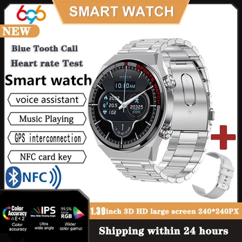 Смарт часовници ECG + ТОЧКИ Син Зъб Покана за мъже 100 + спортен режим Водоустойчив смарт часовници с NFC, GPS-съединение, IPS, подарък за IOS и Android
