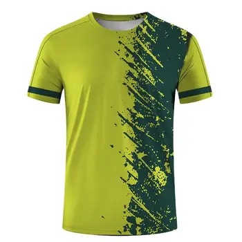 Спортна серия Бадминтон тенис Лятна мъжки бързосъхнеща тениска с 3D принтом, модни слънчеви свободна качествени дрехи с къс ръкав