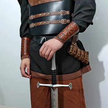 Средновековен кожена меч, аксесоари от епохата на Възраждането, шпагата, рицарски меч, кобур, Аксесоари за дрехи, Регулируема Cosplay Костюми за възрастни