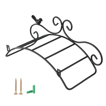 Стенни закачалка за дрехи Iron Монтиране на куката на Притежателя на градински маркуч Скоба за съхранение на тръби, Стойка за съхранение на маркуча