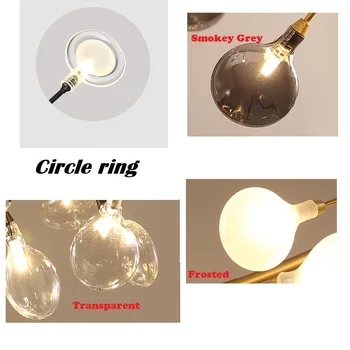 Стъклена лампа за модели на светулка, опушен кристал-сив цвят, лек гланц, прозрачно