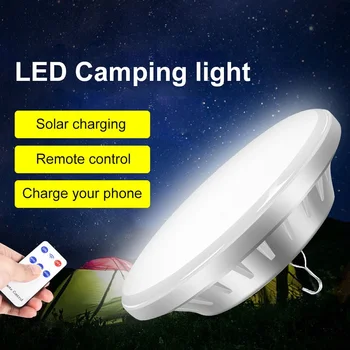 Супер ярка акумулаторна светодиодна лампа, USB слънчев фенер, окачен водоустойчива лампа за палатка, на улицата, лампа за къмпинг, разходки