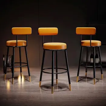 Съвременни италиански минималистичные бар столове Луксозен Стол скандинавските минималистичные бар столове с релаксираща облегалка Cadeiras Предмети от бита