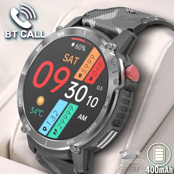 Трайни Военни Смарт Часовници за Мъже 400*400 HD Екран, 4 GB Голяма Памет Спортни Часовници 3ATM Водоустойчив Bluetooth Предизвикателство Smartwatch 2023