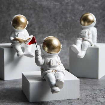 Украса серия Astronaut Фигури от смола, Декорации за всекидневна в скандинавски стил, Аксесоари за дома, Колекционерски Подаръци, Великден и интериор