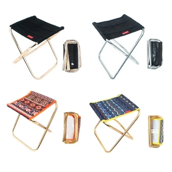 Уличен Портативен сгъваем стол сгъваем стол за мокасини, Лек Сгъваем стол с чанта за носене за риболов, къмпинг