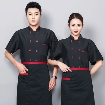Униформи-готвач Костюм Мъжки Дишащи Върховете кетъринг Риза с принтом Дълъг ръкав Ресторант Кухня Мъжка риза Облекло 2022