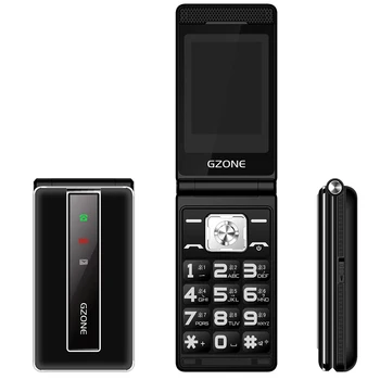 Флип Мобилен Телефон 2,4 Инча 2G GSM С Две Sim-карти, MP3, Голям Бутон Телефон С Бързо избиране, Двойно Фенерче, по-Голяма Мида за мобилен телефон