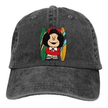 Хумористични комикси Mafalda Philip, многоцветен шапка, дамска шапка за сърф, плаж персонализирани шапки с козирка