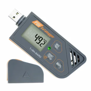 Цифрово Измерване на Налягане USB-Регистратор на Данни за Влажност на въздуха, Температура и Налягане, Рецепционист Барометрических Данни, генериране на led дисплей във формат PDF и Excel