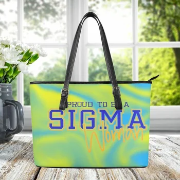 Чанта-месинджър от изкуствена кожа Sigma Gamma Rho Design, дамски градинска модна чанта-клатч, пътна чанта-голям капацитет, монета