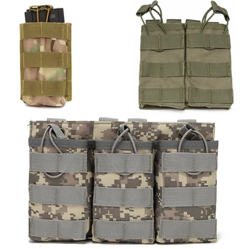 Чанта тактическа Molle за еърсофт оръжия, тройни подсумки за магазини, оборудване AK M4, поясная чанта за оцеляване в пейнтболе, чанта за инструменти