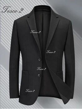 Черен мъжки костюм за сако, яке с ревера във вид на шалове, всекидневни оборудвана мъжки костюм с козирка-лепалом за сватбени партита