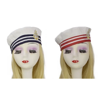 Шапка капитан на военно-морския флот за украса на парти в матросском стил, аксесоари, матросские шапки, котва