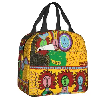 Яей Кусама, абстрактно изкуство, изолирано чанта за обяд за жени, водоустойчиви термохолодильник, кутия за обяд, Офис чанти за пикник, пътни чанти за хранене