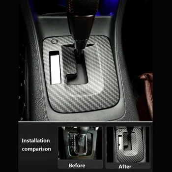 за Subaru XV 2012-2014 автомобили дръжка на скоростния стикер на панела, довършителни работи, интериор, Рамка стикер, Аксесоари, матирано въглеродни влакна