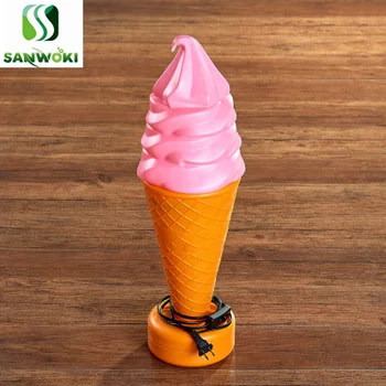 лампа за моделиране на сладолед 60 см, лампа за моделиране на фалшиви сладолед, кристален рог, рекламни лампа за магазин десерти